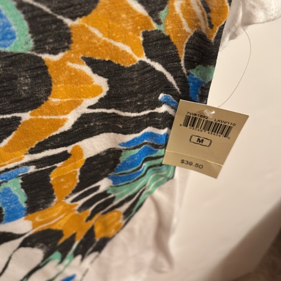 NWT Lucky Brand White Tee with Butterfly Design M soft - Picture 4 of 8